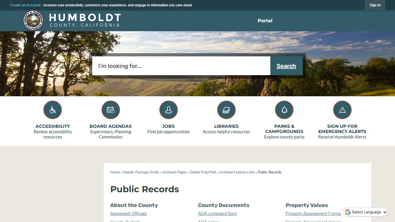 Public Records | Humboldt County, CA - Official Website